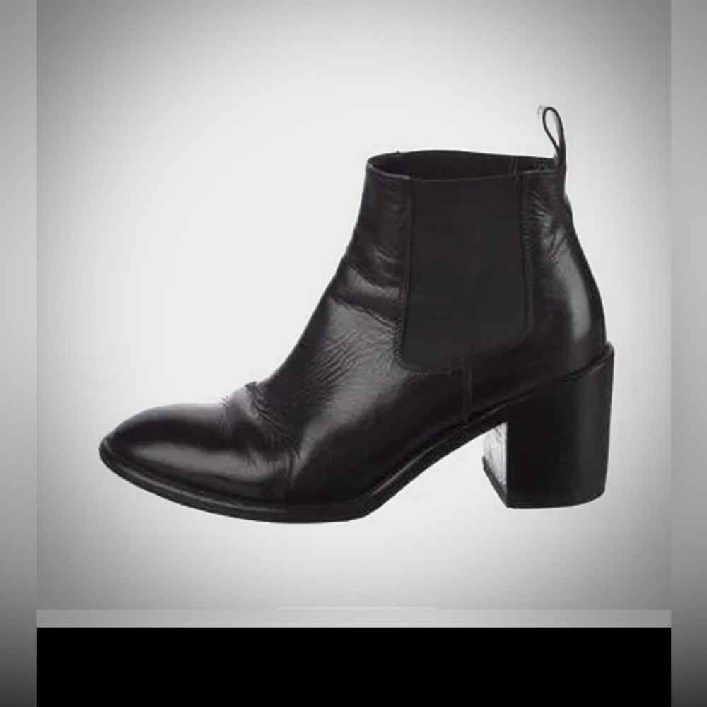 Jenni Kayne Leather Chelsea Boots Block Heels in black Size EU 41 = US 11